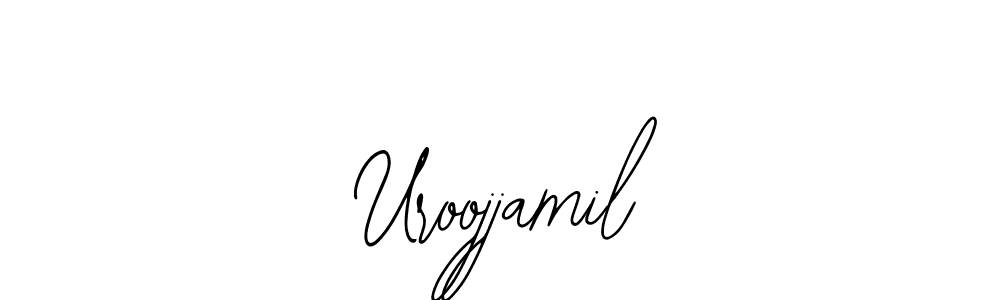 How to make Uroojjamil name signature. Use Bearetta-2O07w style for creating short signs online. This is the latest handwritten sign. Uroojjamil signature style 12 images and pictures png