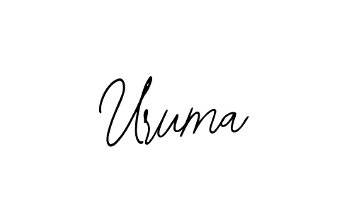 Design your own signature with our free online signature maker. With this signature software, you can create a handwritten (Bearetta-2O07w) signature for name Uruma. Uruma signature style 12 images and pictures png