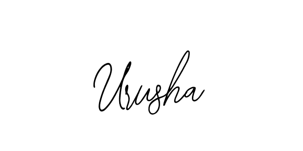 How to make Urusha name signature. Use Bearetta-2O07w style for creating short signs online. This is the latest handwritten sign. Urusha signature style 12 images and pictures png