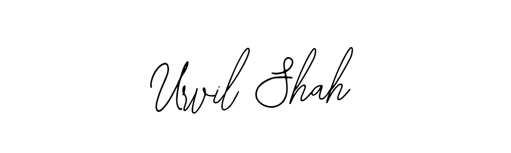 if you are searching for the best signature style for your name Urvil Shah. so please give up your signature search. here we have designed multiple signature styles  using Bearetta-2O07w. Urvil Shah signature style 12 images and pictures png