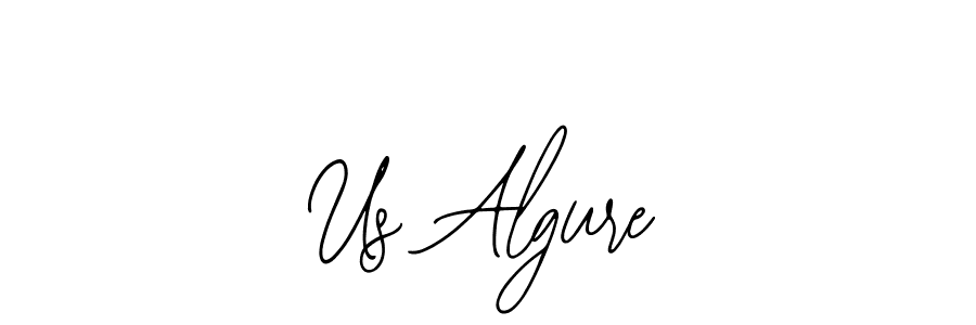 if you are searching for the best signature style for your name Us Algure. so please give up your signature search. here we have designed multiple signature styles  using Bearetta-2O07w. Us Algure signature style 12 images and pictures png