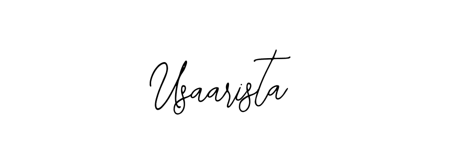 Use a signature maker to create a handwritten signature online. With this signature software, you can design (Bearetta-2O07w) your own signature for name Usaarista. Usaarista signature style 12 images and pictures png