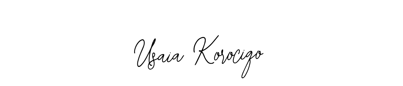 Create a beautiful signature design for name Usaia Korociqo. With this signature (Bearetta-2O07w) fonts, you can make a handwritten signature for free. Usaia Korociqo signature style 12 images and pictures png