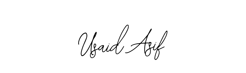 Create a beautiful signature design for name Usaid Asif. With this signature (Bearetta-2O07w) fonts, you can make a handwritten signature for free. Usaid Asif signature style 12 images and pictures png
