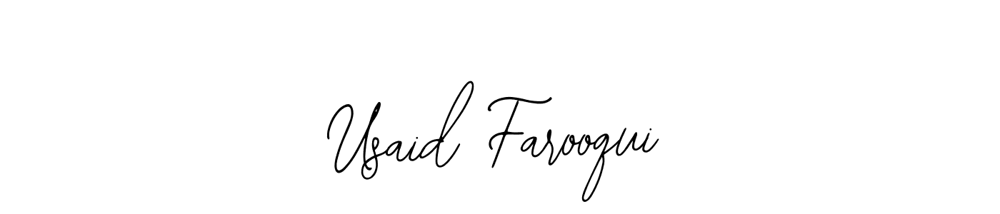 How to make Usaid Farooqui signature? Bearetta-2O07w is a professional autograph style. Create handwritten signature for Usaid Farooqui name. Usaid Farooqui signature style 12 images and pictures png