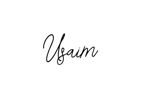 Use a signature maker to create a handwritten signature online. With this signature software, you can design (Bearetta-2O07w) your own signature for name Usaim. Usaim signature style 12 images and pictures png