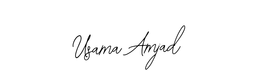 if you are searching for the best signature style for your name Usama Amjad. so please give up your signature search. here we have designed multiple signature styles  using Bearetta-2O07w. Usama Amjad signature style 12 images and pictures png