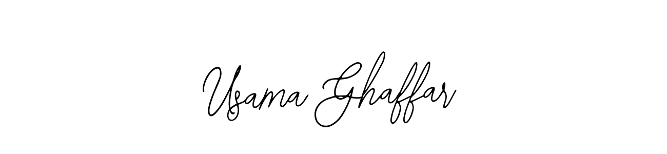 You should practise on your own different ways (Bearetta-2O07w) to write your name (Usama Ghaffar) in signature. don't let someone else do it for you. Usama Ghaffar signature style 12 images and pictures png