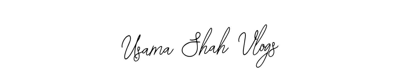 Make a beautiful signature design for name Usama Shah Vlogs. Use this online signature maker to create a handwritten signature for free. Usama Shah Vlogs signature style 12 images and pictures png