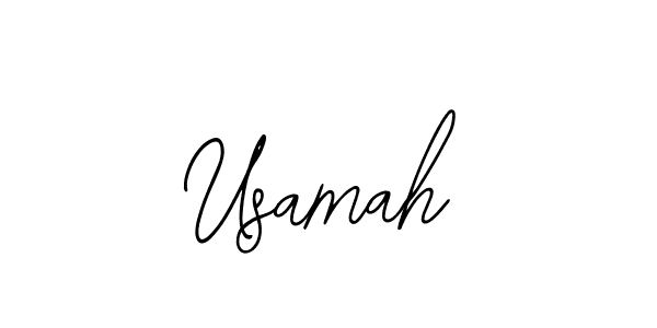 You should practise on your own different ways (Bearetta-2O07w) to write your name (Usamah) in signature. don't let someone else do it for you. Usamah signature style 12 images and pictures png