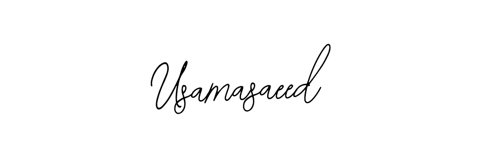 Design your own signature with our free online signature maker. With this signature software, you can create a handwritten (Bearetta-2O07w) signature for name Usamasaeed. Usamasaeed signature style 12 images and pictures png