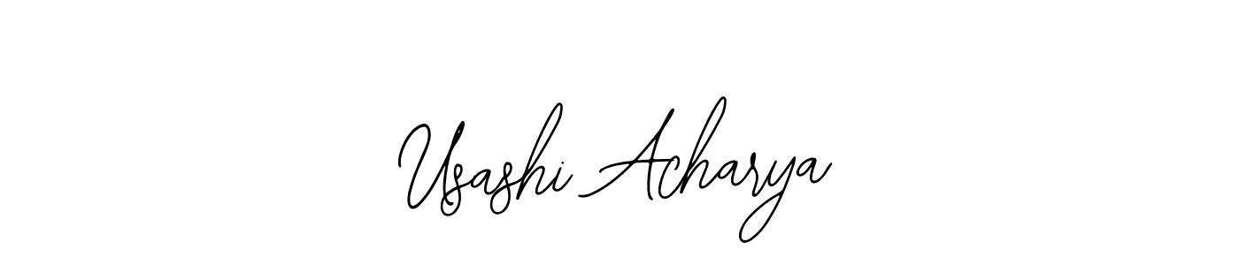 See photos of Usashi Acharya official signature by Spectra . Check more albums & portfolios. Read reviews & check more about Bearetta-2O07w font. Usashi Acharya signature style 12 images and pictures png