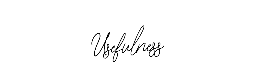 Use a signature maker to create a handwritten signature online. With this signature software, you can design (Bearetta-2O07w) your own signature for name Usefulness . Usefulness  signature style 12 images and pictures png