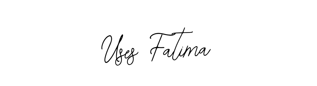 How to make Uses Fatima name signature. Use Bearetta-2O07w style for creating short signs online. This is the latest handwritten sign. Uses Fatima signature style 12 images and pictures png