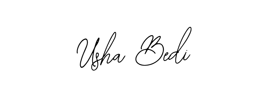 Also we have Usha Bedi name is the best signature style. Create professional handwritten signature collection using Bearetta-2O07w autograph style. Usha Bedi signature style 12 images and pictures png