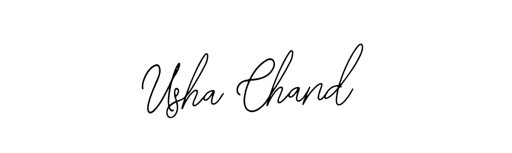 You should practise on your own different ways (Bearetta-2O07w) to write your name (Usha Chand) in signature. don't let someone else do it for you. Usha Chand signature style 12 images and pictures png