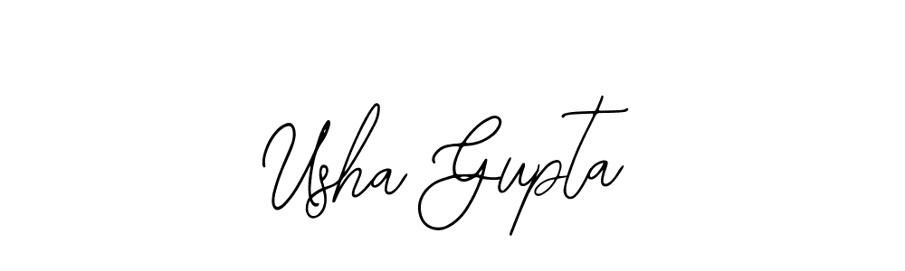 Bearetta-2O07w is a professional signature style that is perfect for those who want to add a touch of class to their signature. It is also a great choice for those who want to make their signature more unique. Get Usha Gupta name to fancy signature for free. Usha Gupta signature style 12 images and pictures png