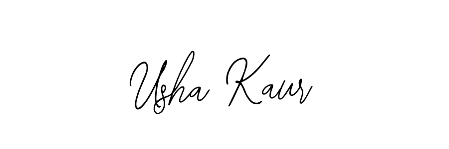 The best way (Bearetta-2O07w) to make a short signature is to pick only two or three words in your name. The name Usha Kaur include a total of six letters. For converting this name. Usha Kaur signature style 12 images and pictures png