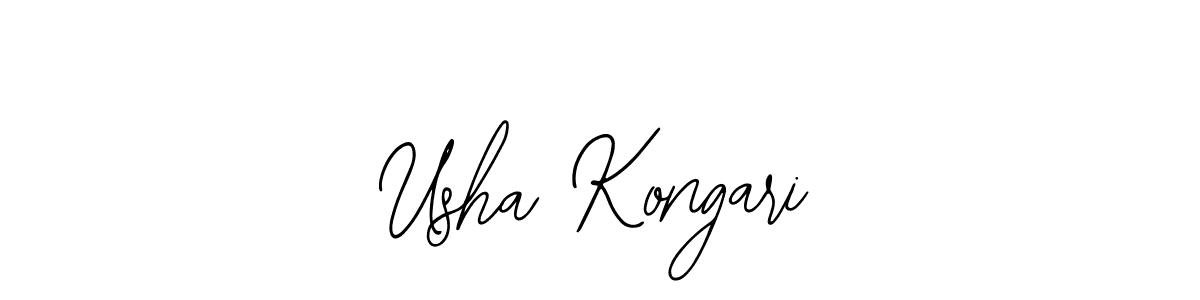 How to make Usha Kongari name signature. Use Bearetta-2O07w style for creating short signs online. This is the latest handwritten sign. Usha Kongari signature style 12 images and pictures png