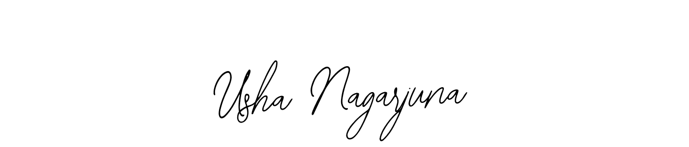 You should practise on your own different ways (Bearetta-2O07w) to write your name (Usha Nagarjuna) in signature. don't let someone else do it for you. Usha Nagarjuna signature style 12 images and pictures png