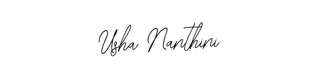 Use a signature maker to create a handwritten signature online. With this signature software, you can design (Bearetta-2O07w) your own signature for name Usha Nanthini. Usha Nanthini signature style 12 images and pictures png