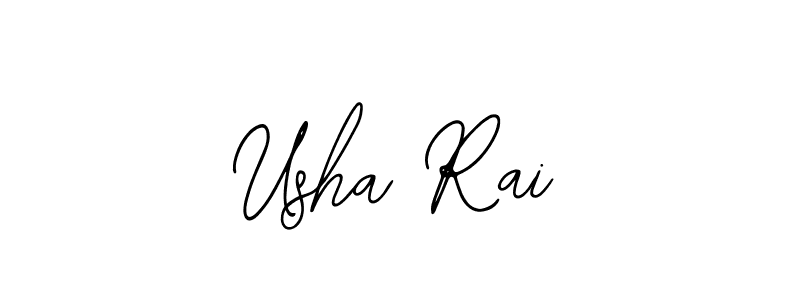 if you are searching for the best signature style for your name Usha Rai. so please give up your signature search. here we have designed multiple signature styles  using Bearetta-2O07w. Usha Rai signature style 12 images and pictures png