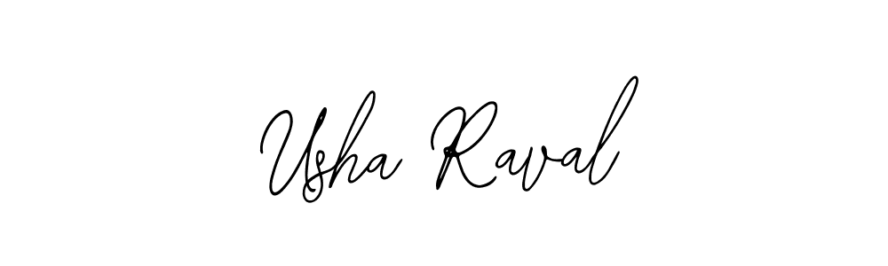 Use a signature maker to create a handwritten signature online. With this signature software, you can design (Bearetta-2O07w) your own signature for name Usha Raval. Usha Raval signature style 12 images and pictures png