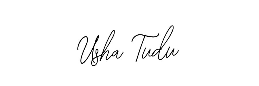 Also we have Usha Tudu name is the best signature style. Create professional handwritten signature collection using Bearetta-2O07w autograph style. Usha Tudu signature style 12 images and pictures png