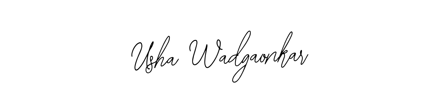 Similarly Bearetta-2O07w is the best handwritten signature design. Signature creator online .You can use it as an online autograph creator for name Usha Wadgaonkar. Usha Wadgaonkar signature style 12 images and pictures png