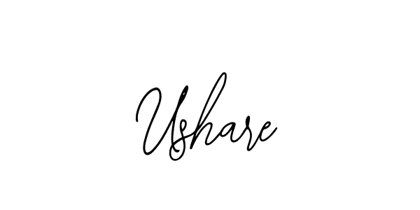 How to make Ushare signature? Bearetta-2O07w is a professional autograph style. Create handwritten signature for Ushare name. Ushare signature style 12 images and pictures png