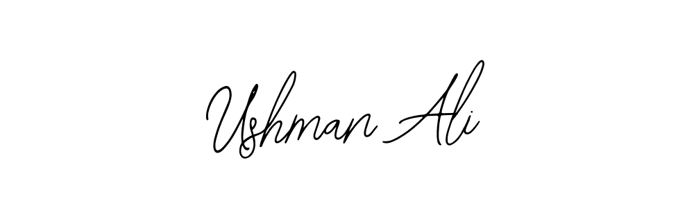 Also You can easily find your signature by using the search form. We will create Ushman Ali name handwritten signature images for you free of cost using Bearetta-2O07w sign style. Ushman Ali signature style 12 images and pictures png
