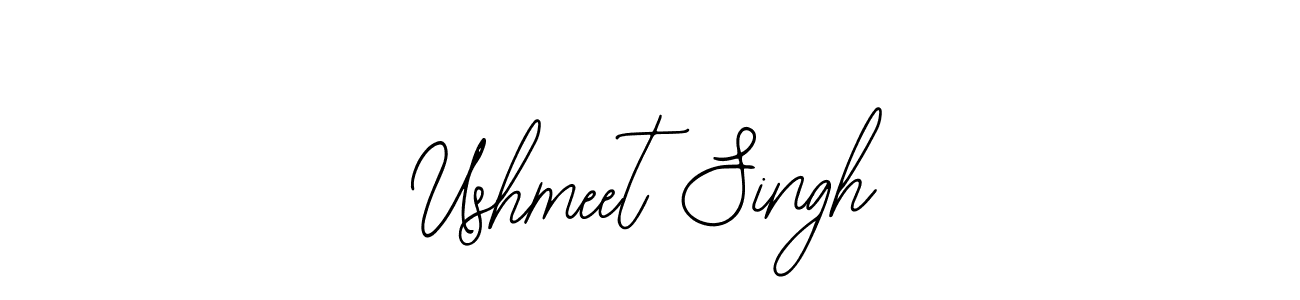 You should practise on your own different ways (Bearetta-2O07w) to write your name (Ushmeet Singh) in signature. don't let someone else do it for you. Ushmeet Singh signature style 12 images and pictures png