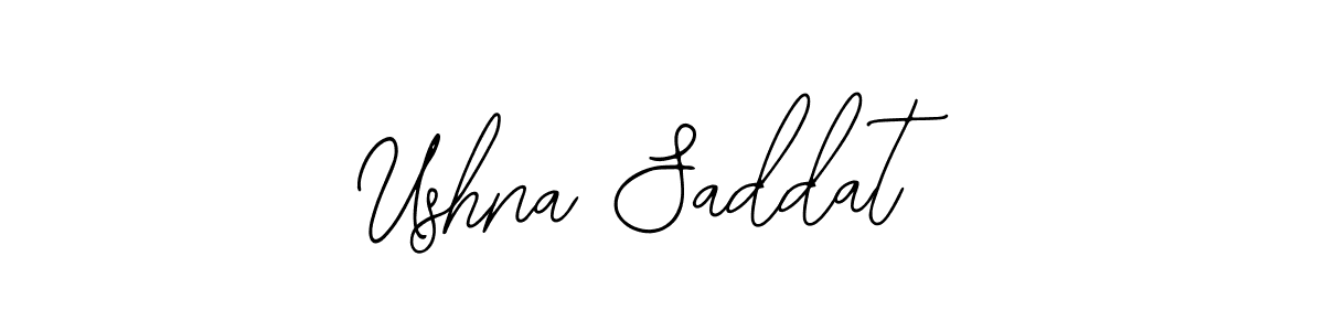 How to make Ushna Saddat signature? Bearetta-2O07w is a professional autograph style. Create handwritten signature for Ushna Saddat name. Ushna Saddat signature style 12 images and pictures png