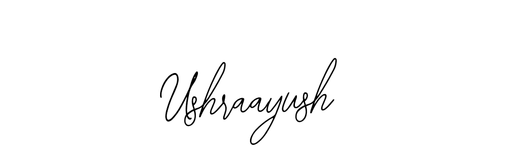 Use a signature maker to create a handwritten signature online. With this signature software, you can design (Bearetta-2O07w) your own signature for name Ushraayush. Ushraayush signature style 12 images and pictures png