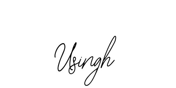 Use a signature maker to create a handwritten signature online. With this signature software, you can design (Bearetta-2O07w) your own signature for name Usingh. Usingh signature style 12 images and pictures png