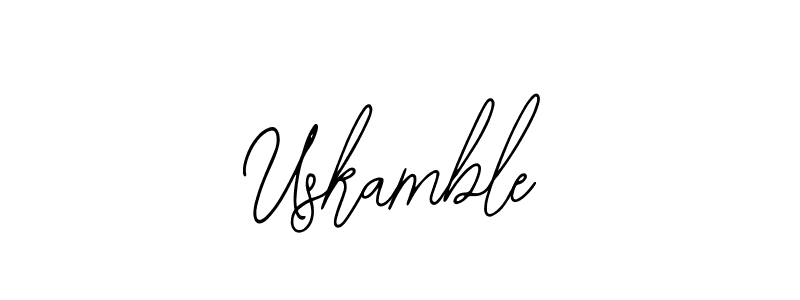 It looks lik you need a new signature style for name Uskamble. Design unique handwritten (Bearetta-2O07w) signature with our free signature maker in just a few clicks. Uskamble signature style 12 images and pictures png