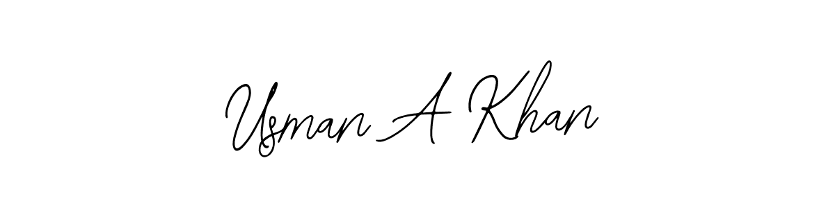 Usman A Khan stylish signature style. Best Handwritten Sign (Bearetta-2O07w) for my name. Handwritten Signature Collection Ideas for my name Usman A Khan. Usman A Khan signature style 12 images and pictures png