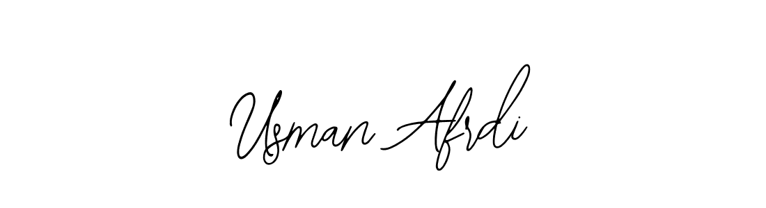 How to make Usman Afrdi name signature. Use Bearetta-2O07w style for creating short signs online. This is the latest handwritten sign. Usman Afrdi signature style 12 images and pictures png