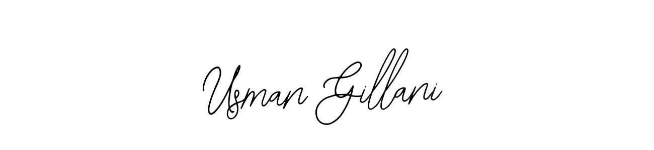 The best way (Bearetta-2O07w) to make a short signature is to pick only two or three words in your name. The name Usman Gillani include a total of six letters. For converting this name. Usman Gillani signature style 12 images and pictures png