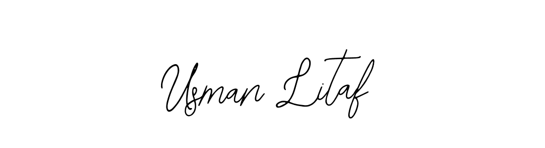 How to make Usman Litaf name signature. Use Bearetta-2O07w style for creating short signs online. This is the latest handwritten sign. Usman Litaf signature style 12 images and pictures png