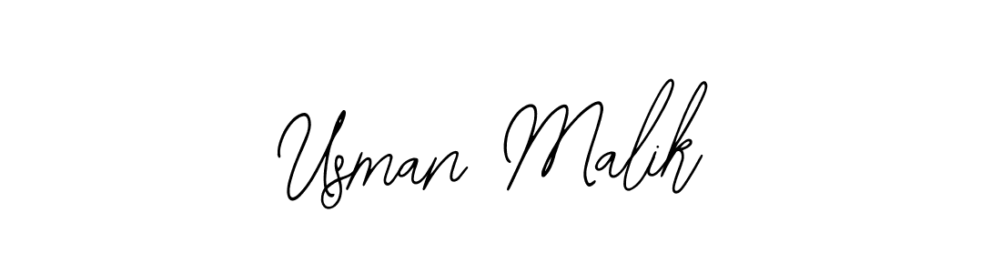 How to make Usman Malik name signature. Use Bearetta-2O07w style for creating short signs online. This is the latest handwritten sign. Usman Malik signature style 12 images and pictures png