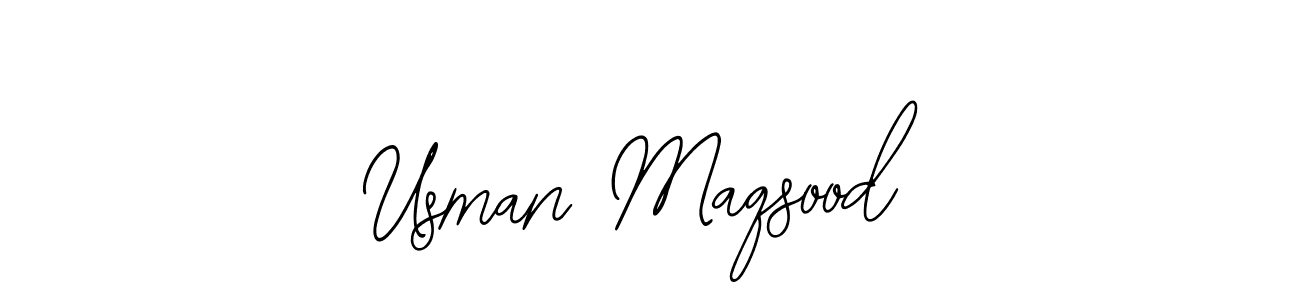 Also You can easily find your signature by using the search form. We will create Usman Maqsood name handwritten signature images for you free of cost using Bearetta-2O07w sign style. Usman Maqsood signature style 12 images and pictures png