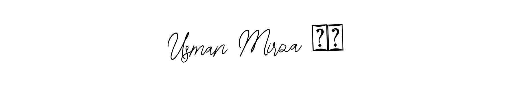 You should practise on your own different ways (Bearetta-2O07w) to write your name (Usman Mirza ❤️) in signature. don't let someone else do it for you. Usman Mirza ❤️ signature style 12 images and pictures png