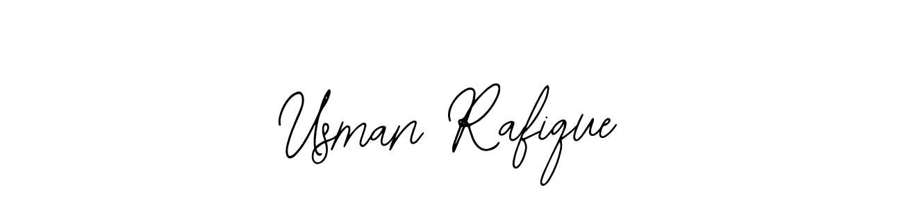 Also we have Usman Rafique name is the best signature style. Create professional handwritten signature collection using Bearetta-2O07w autograph style. Usman Rafique signature style 12 images and pictures png