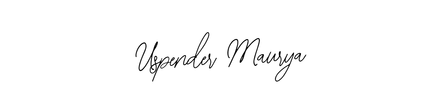 Also You can easily find your signature by using the search form. We will create Uspender Maurya name handwritten signature images for you free of cost using Bearetta-2O07w sign style. Uspender Maurya signature style 12 images and pictures png