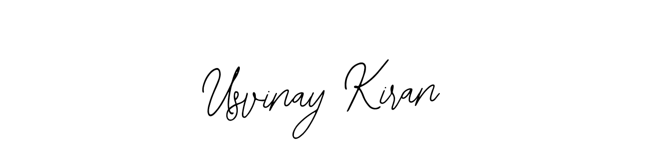 Use a signature maker to create a handwritten signature online. With this signature software, you can design (Bearetta-2O07w) your own signature for name Usvinay Kiran. Usvinay Kiran signature style 12 images and pictures png