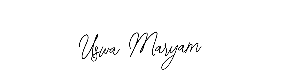 Create a beautiful signature design for name Uswa Maryam. With this signature (Bearetta-2O07w) fonts, you can make a handwritten signature for free. Uswa Maryam signature style 12 images and pictures png