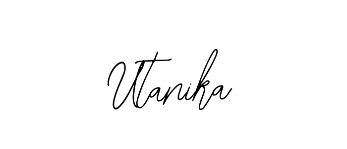 How to make Utanika name signature. Use Bearetta-2O07w style for creating short signs online. This is the latest handwritten sign. Utanika signature style 12 images and pictures png