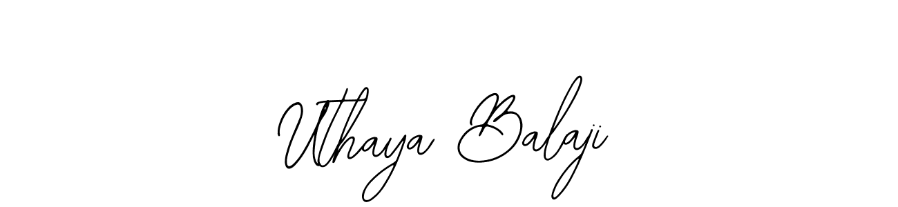 How to make Uthaya Balaji name signature. Use Bearetta-2O07w style for creating short signs online. This is the latest handwritten sign. Uthaya Balaji signature style 12 images and pictures png