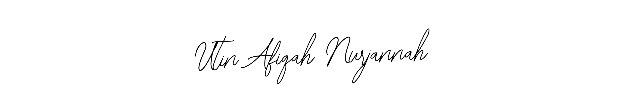 Use a signature maker to create a handwritten signature online. With this signature software, you can design (Bearetta-2O07w) your own signature for name Utin Afiqah Nurjannah. Utin Afiqah Nurjannah signature style 12 images and pictures png